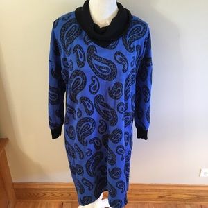 Vintage Halmode Plus turtleneck sweater dress 1x